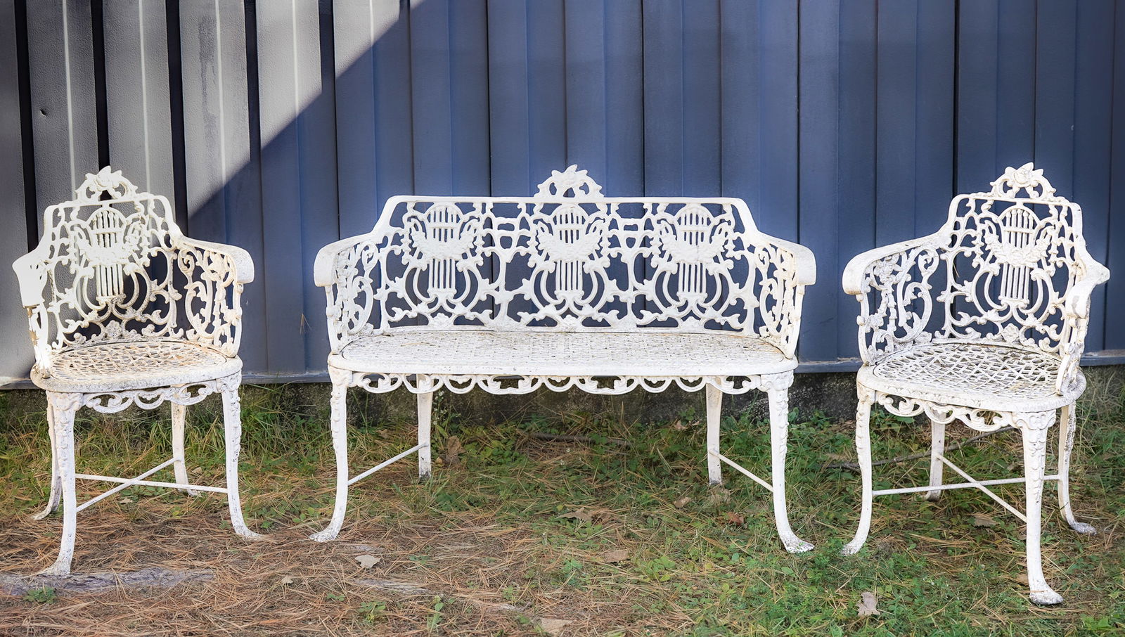 Ornate 3 Piece Victorian Garden Settee & Chairs (1 of 3)