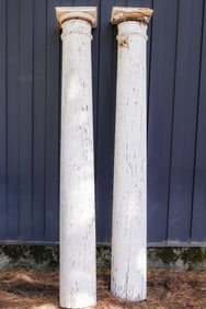 Pair 19th c Porch Columns