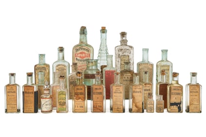 Patent Medicine Bottles with Labels