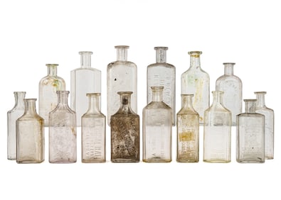 Vermont Slug Plate Pharmacy Medicine Bottles