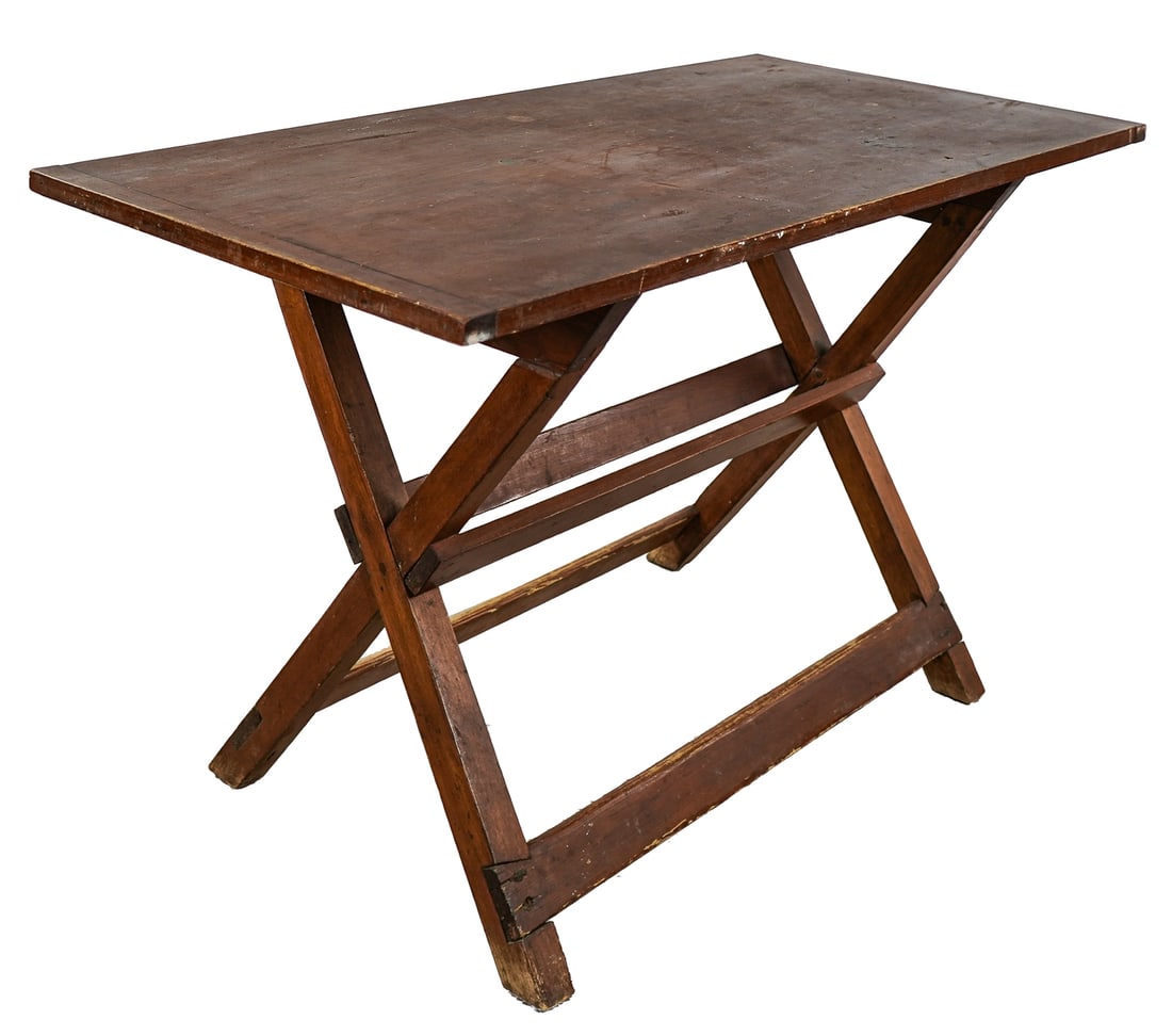 Pine Sawbuck table: Pine Sawbuck table with breadboard top 30 x 25 x 49"