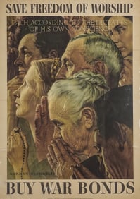 Norman Rockwell (AM 1894-1978) Freedom of Worship
