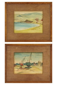 Two Gerard Perrault (CA 1903-1966) watercolors