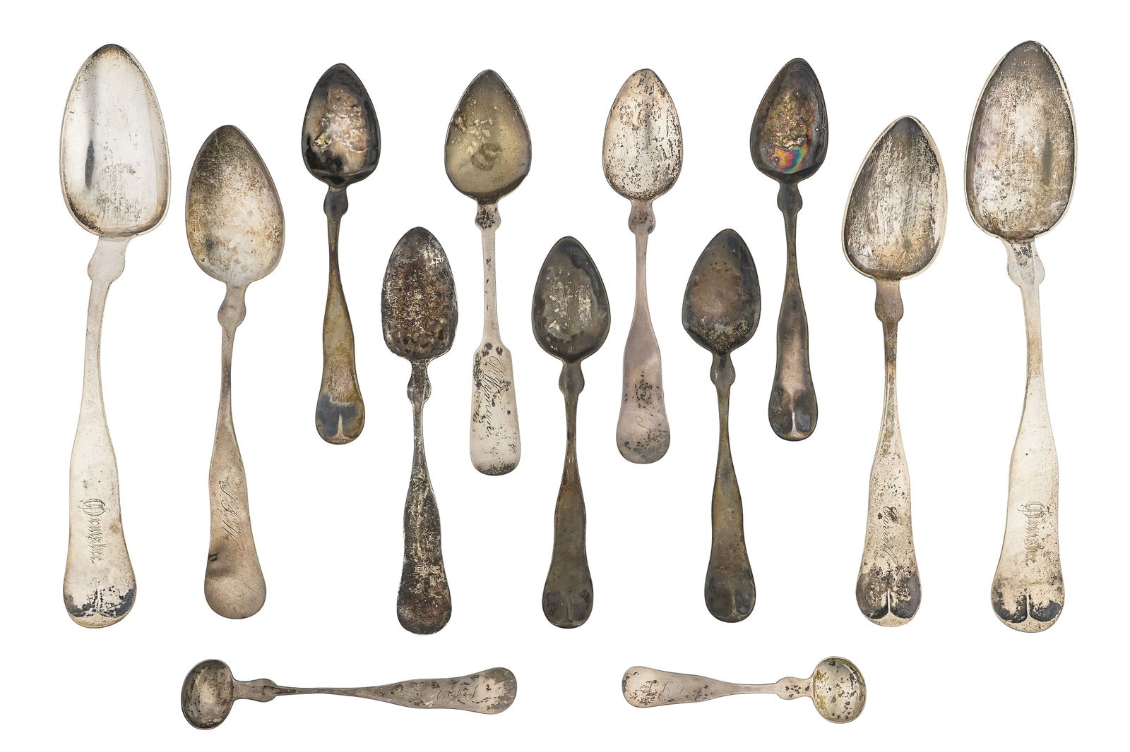 13 pcs. Vermont and New England Coin Silver (1 of 6)