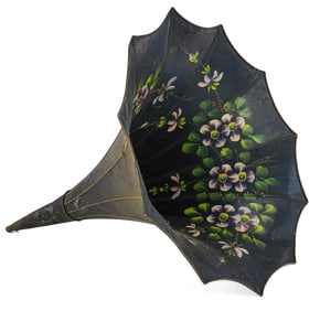 Tea Tray Co. Blue Morning Glory Phonograph Horn