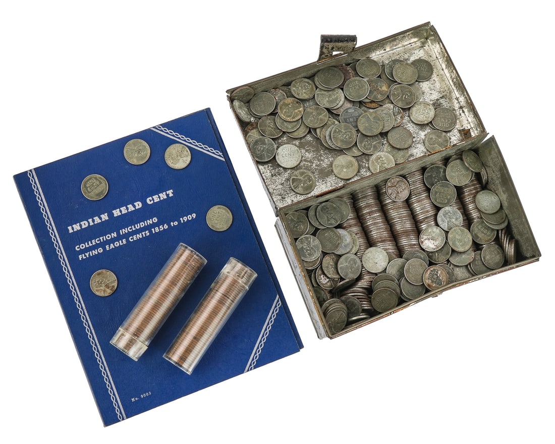 Large Group US Wheat & Indian Cents (1 of 7)