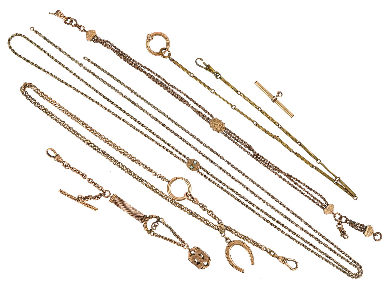 5 Victorian Rolled Gold Pocket Watch Chains (1 of 4)