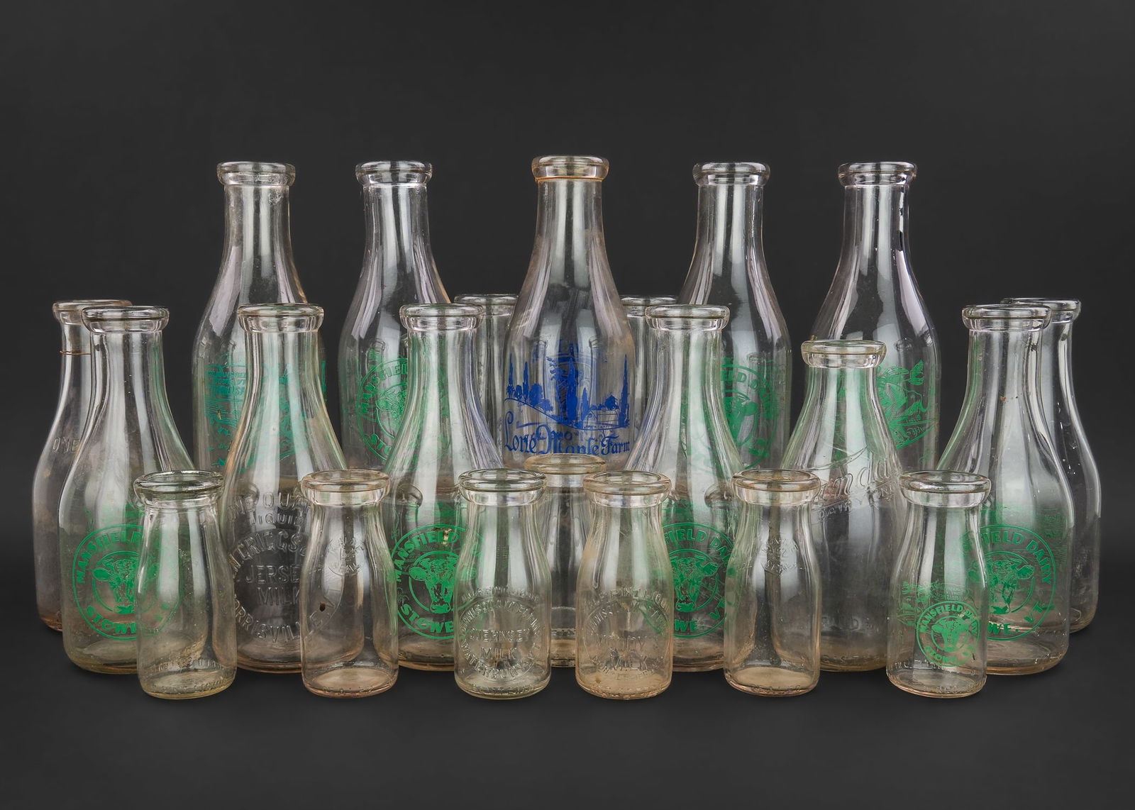 Vermont Pyro, Embossed Milk Bottles (1 of 5)