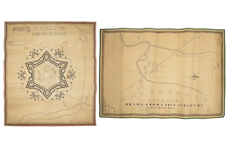 1836 Hand Drawn Maps of Unity Village, Ideal Fortification