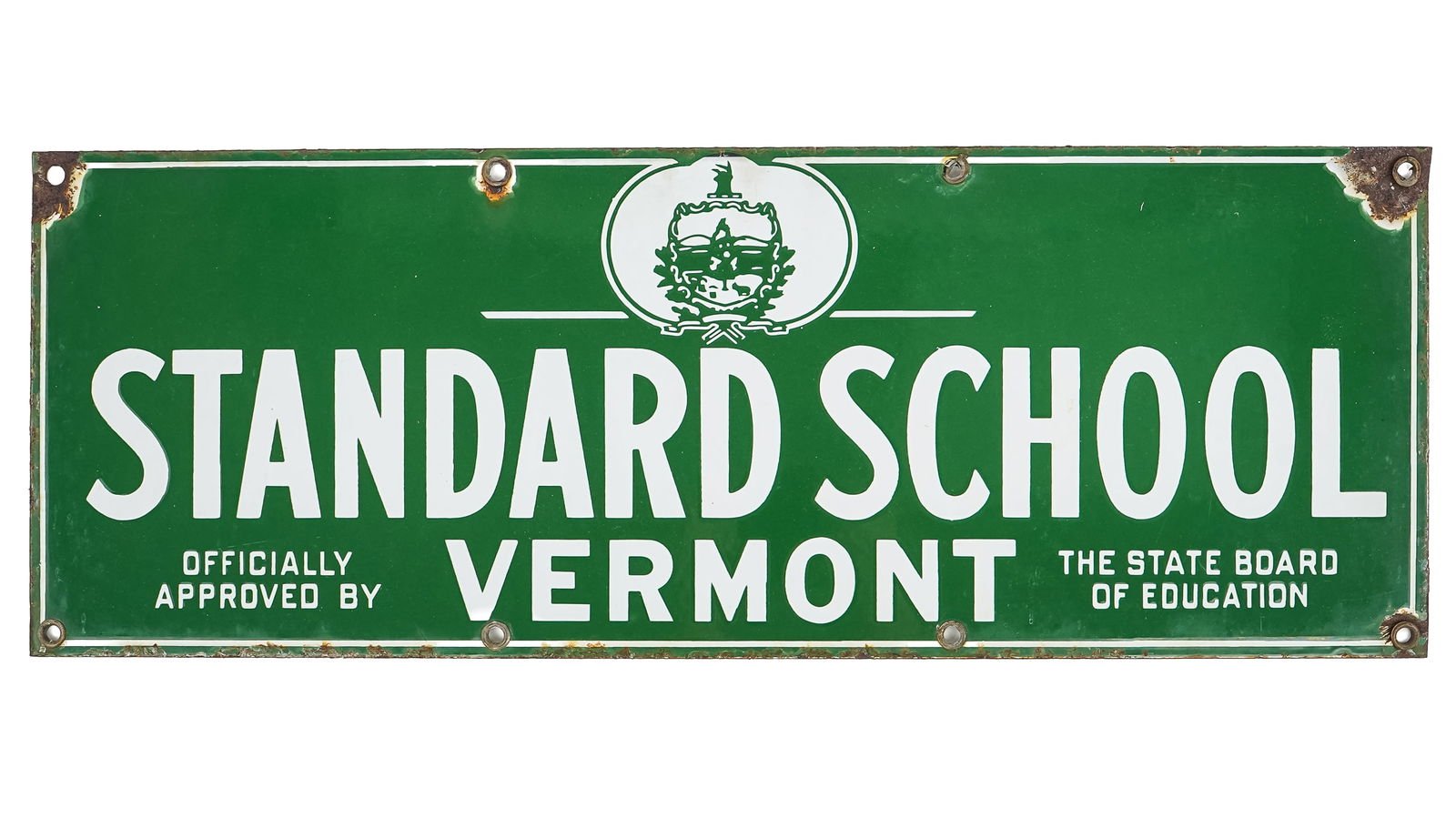 Vermont Standard School Porcelain Sign (1 of 4)