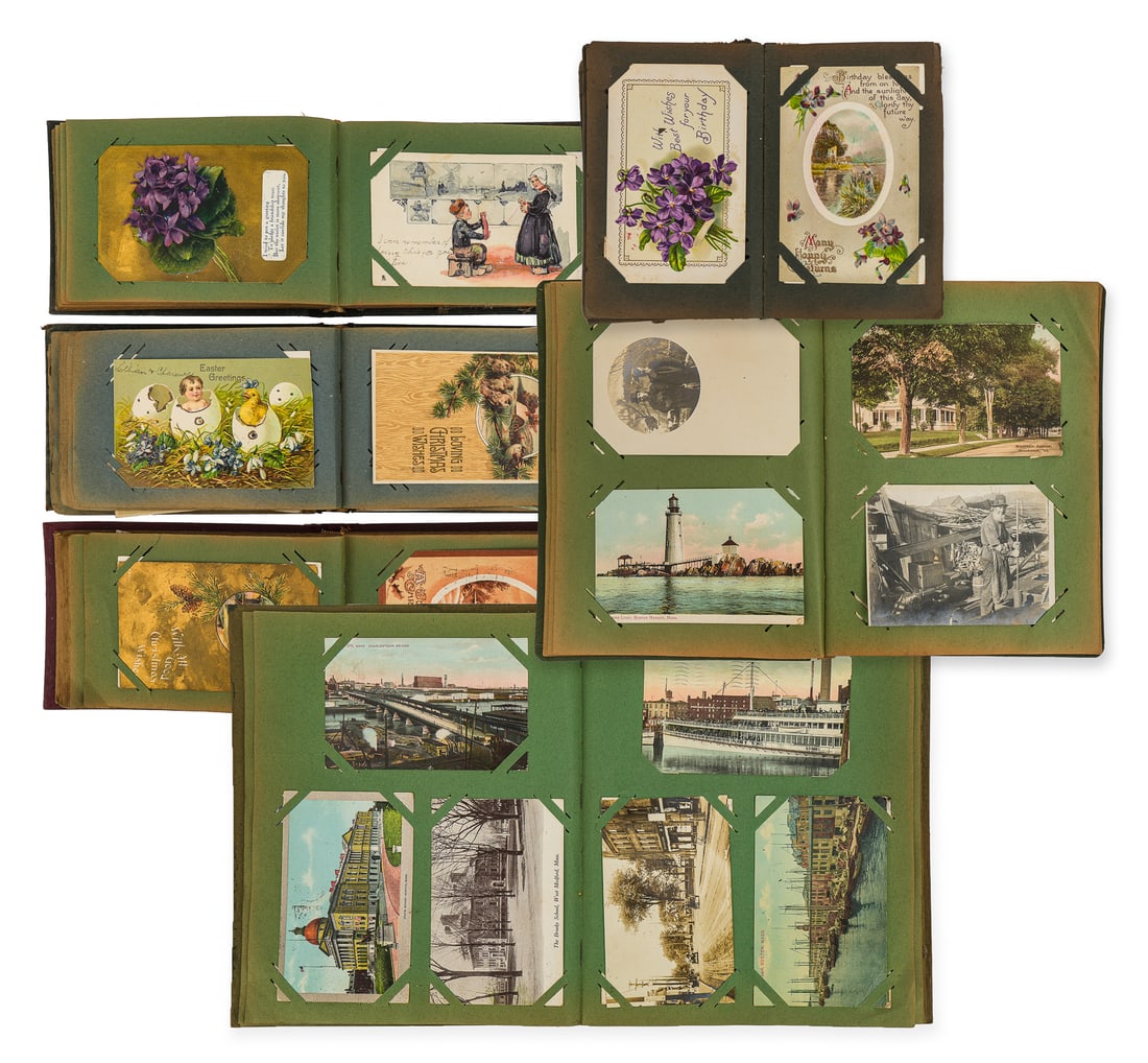 6 early 20th c. Postcard Albums (1 of 10)