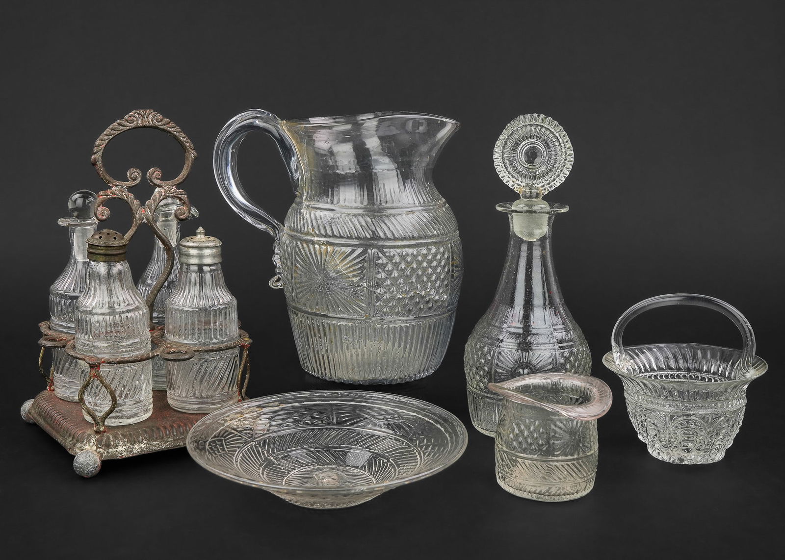 6 Pieces Early Geometric Blown Glass (1 of 9)