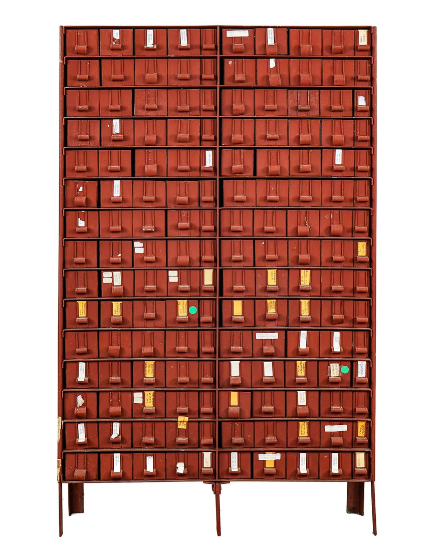 mid 20th c Steel Parts bin (1 of 6)