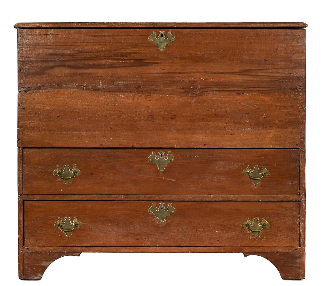 19th c Pine Blanket Chest (1 of 7)
