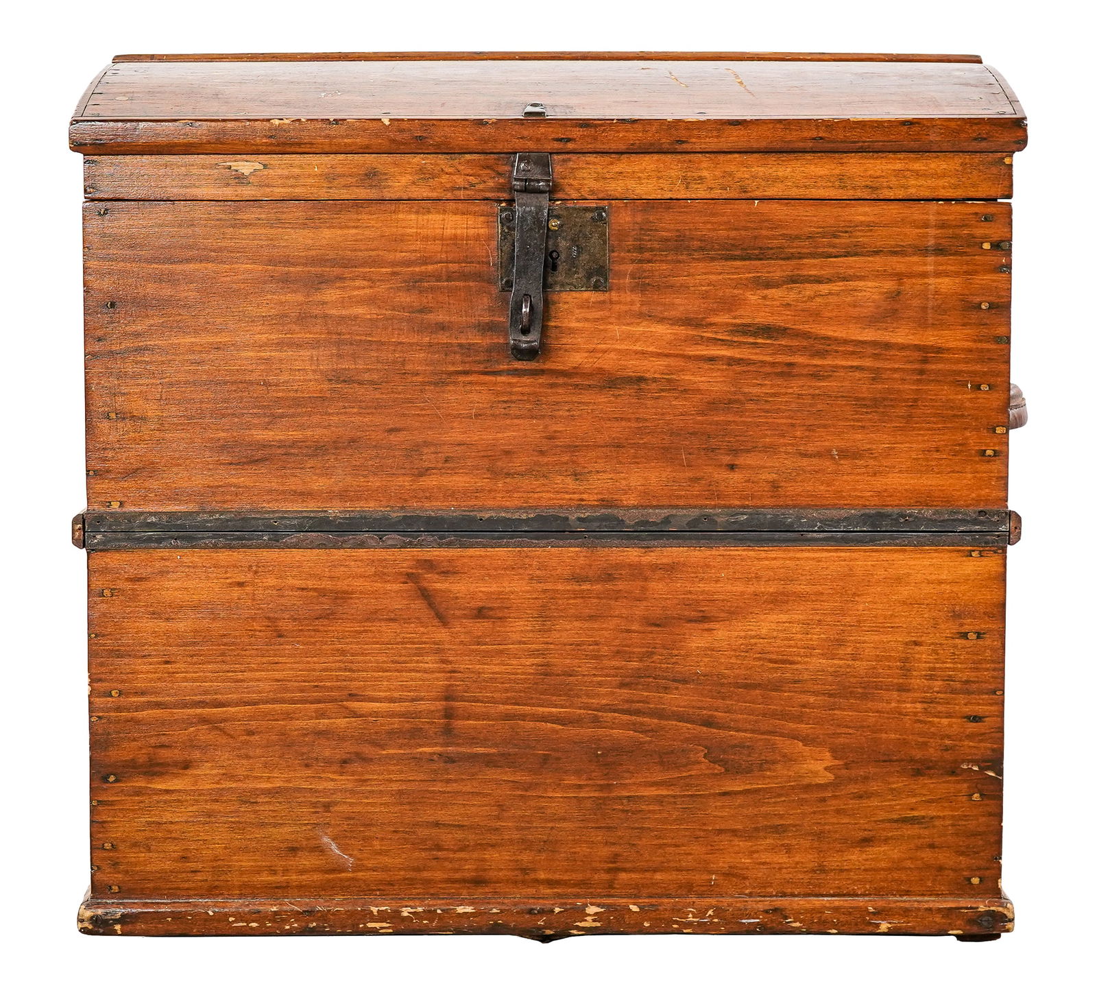 19th c Pine dome top box (1 of 7)