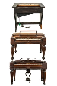 Three 19th c Melodians