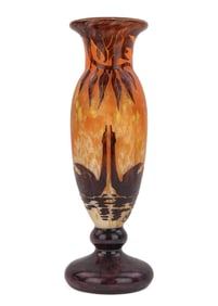 Charles Schneider French Cameo Art Glass Vase