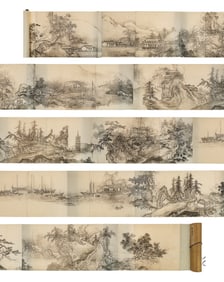 20th c Japanese Hand Scroll