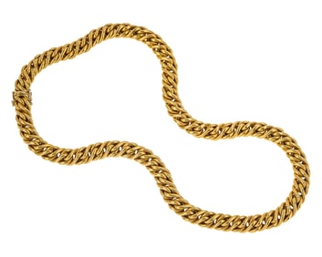18k Heavy Rope Choker Necklace