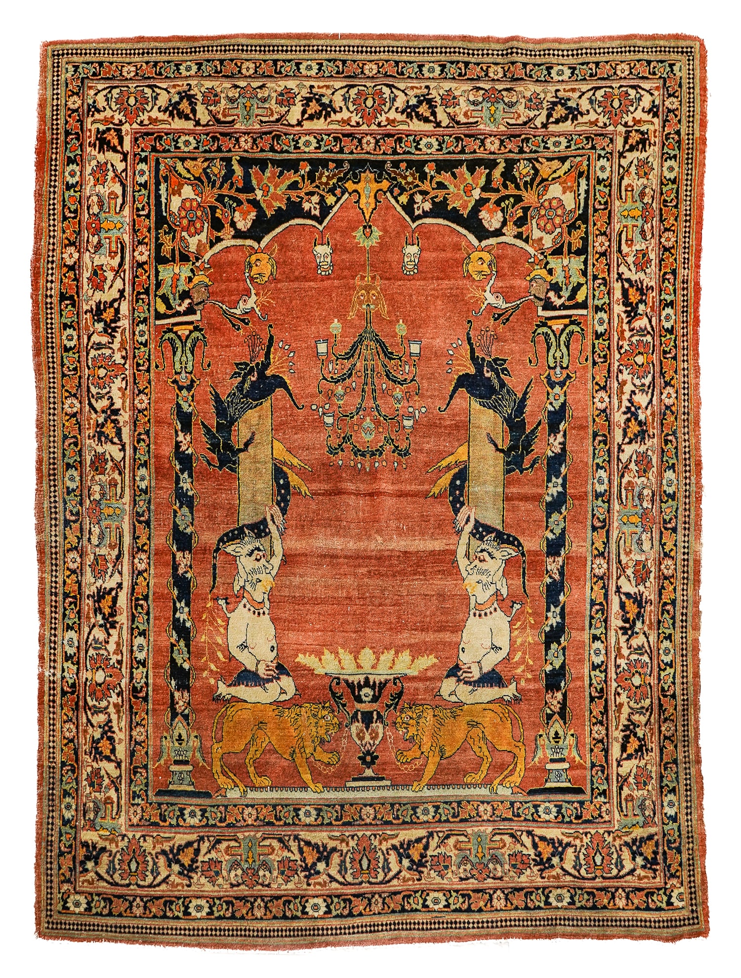 19th c Persian Tabriz Prayer Rug (1 of 4)