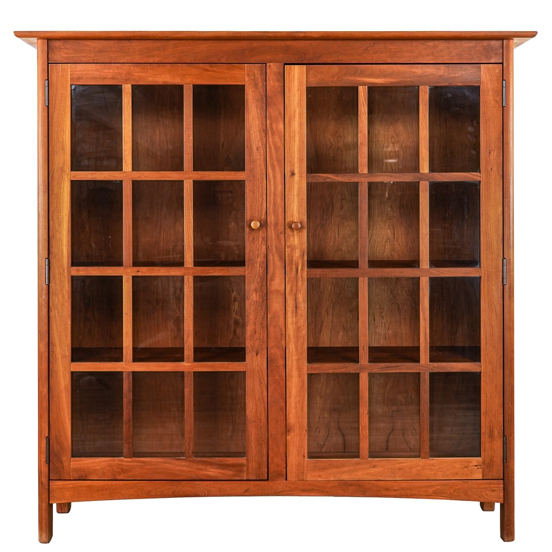 Cherry Arts and Crafts Style two door bookcase (1 of 5)
