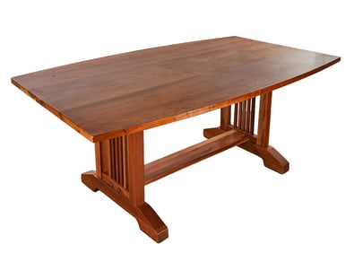 Bench Made Cherry "Surfboard" style dining table