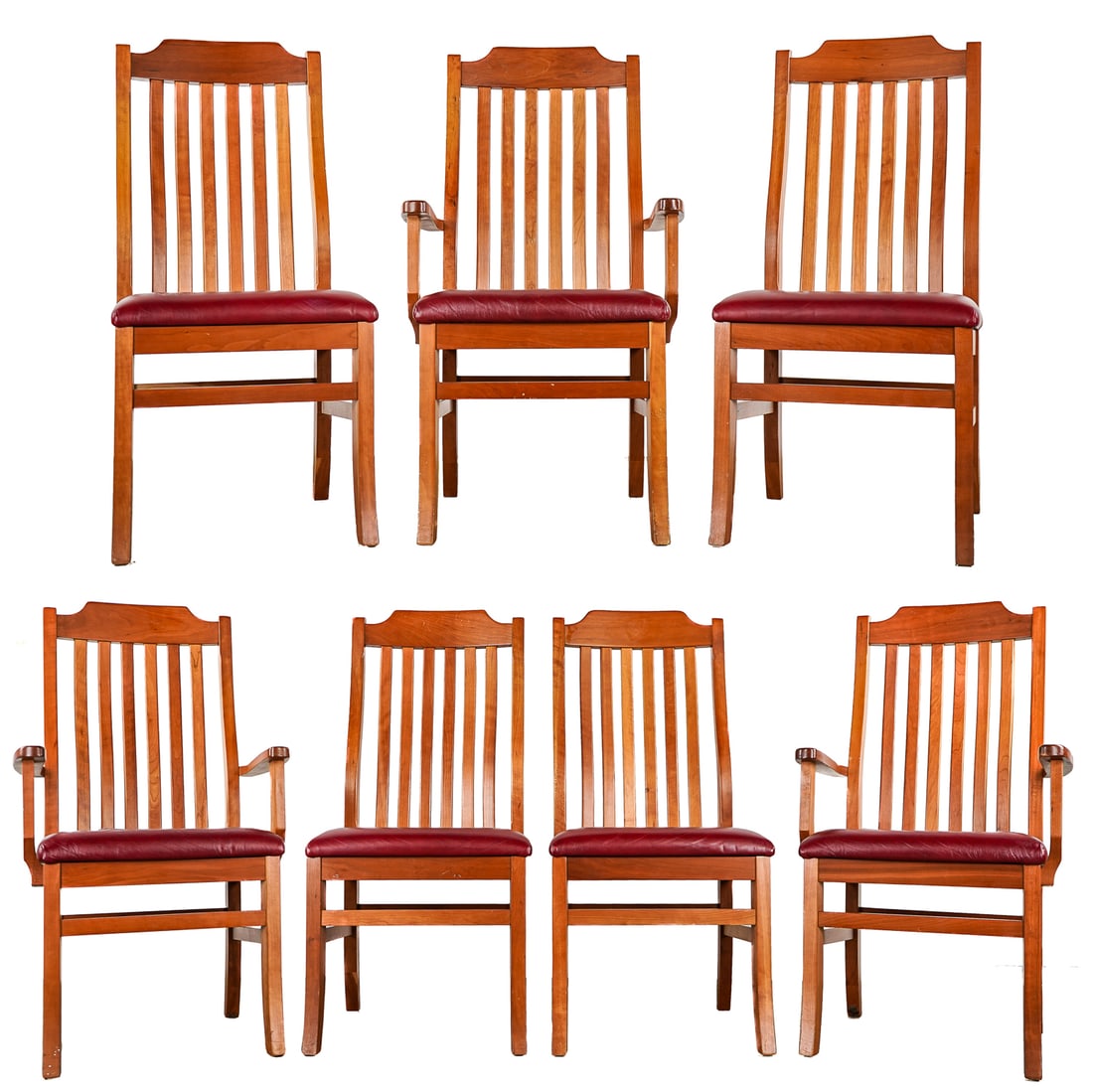 Set of Six Contemporary Cherry Dining Chairs (1 of 9)