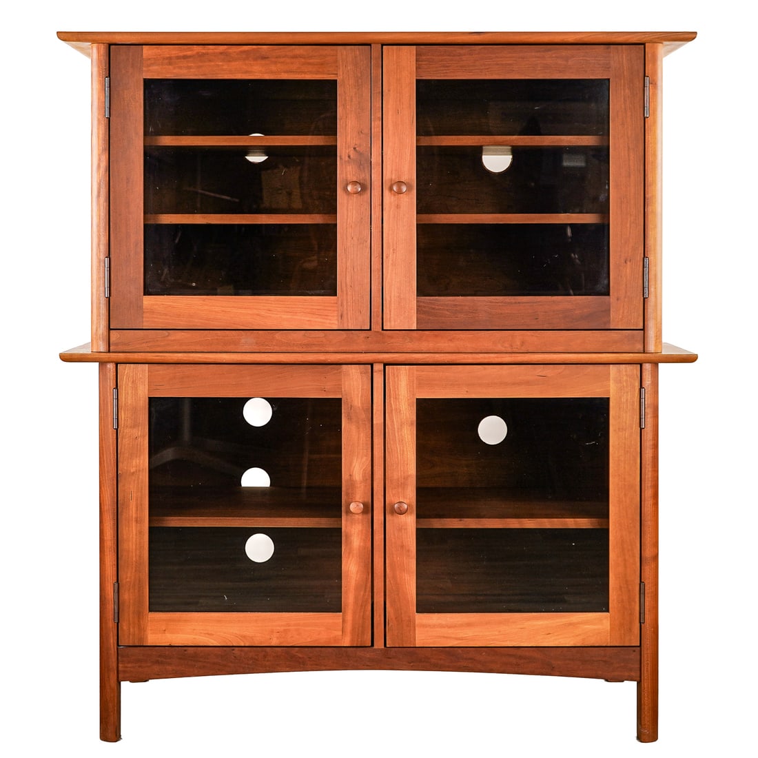 Two Part Cherry Media Cabinet (1 of 7)