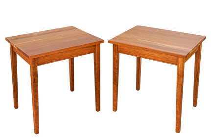 Pair of Otter Creek Furniture Cherry side Tables