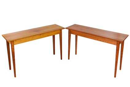 Pair of Otter Creek Furniture Cherry Sofa Tables