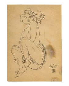 Auguste Rodin (FR 1840-1917) Erotic Etching