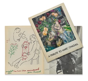 Marc Chagall (FR/RU 1887-1985) Drawing for Isaac Stern