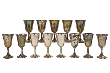 13 Gorham Sterling Silver Goblets