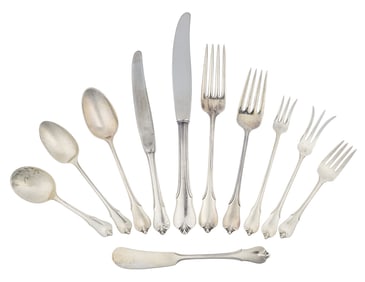 64 pcs. Wallace Grand Colonial Sterling Flatware