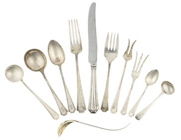75 pcs. Gorham Fairfax Sterling Silver Flatware