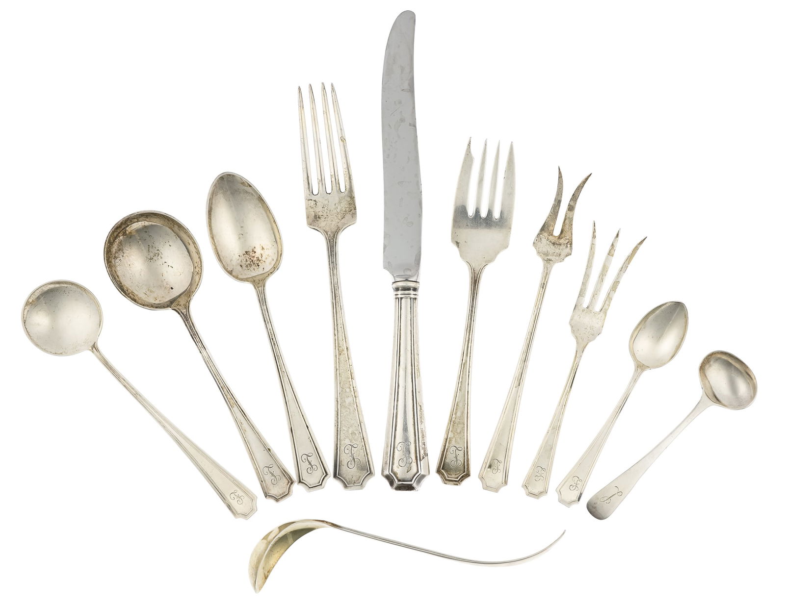 75 pcs. Gorham Fairfax Sterling Silver Flatware (1 of 4)