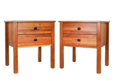 Pair of Cherry Two drawer stands