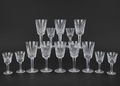 15 pcs. Waterford Lismore Irish Crystal Stemware