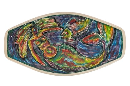 Matthias Ostermann Studio Art Pottery Dish