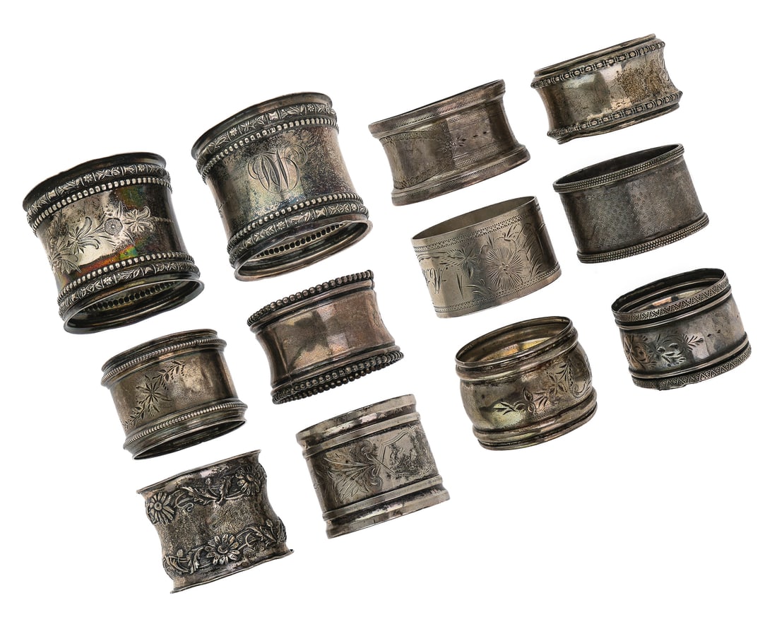 Collection of 12 Sterling Napkin Rings (1 of 2)