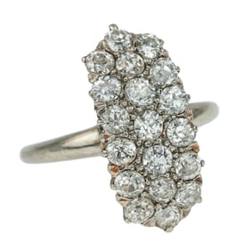 14k & 1.5 CT Diamond Art Deco Cocktail Ring