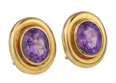 14k & Amethyst Earrings