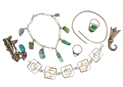 A Group of Sterling Jewelry