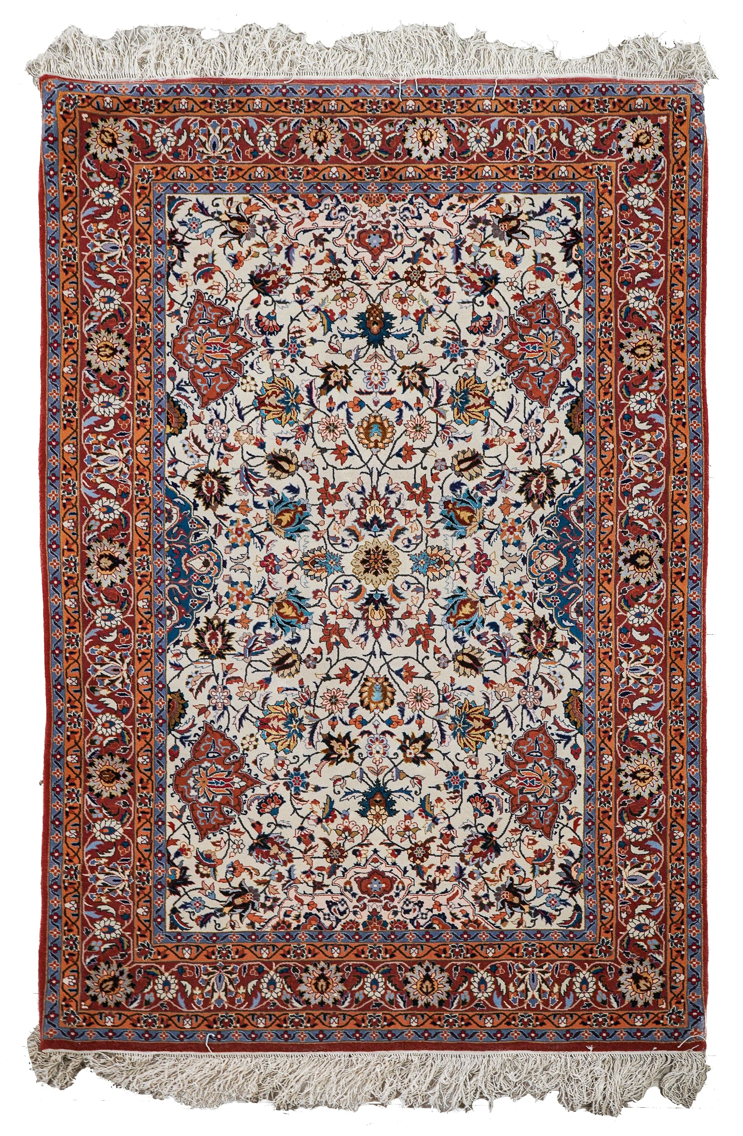 Late 20th c Persian Isfahan Area Rug (1 of 4)