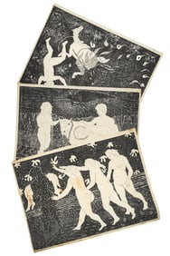 Hideo Hagiwara (JP 1913-2007) Three Neoclassical Woodblocks