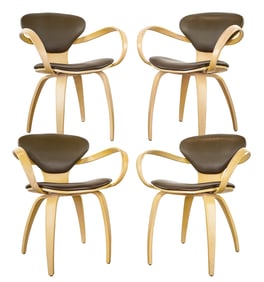 Norman Cherner for Plycraft USA - four Pretzel Chairs