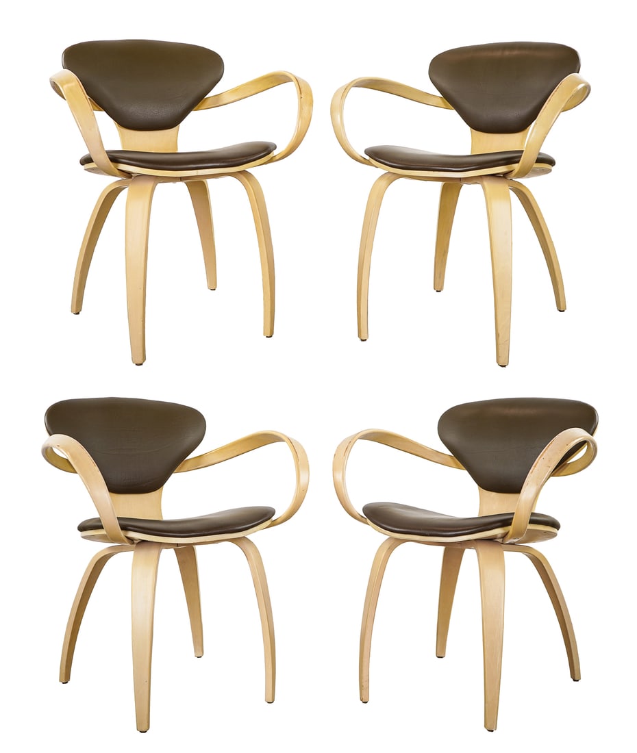 Norman Cherner for Plycraft USA - four Pretzel Chairs: Set of four Norman Cherner for Plycraft - Pretzel chairs 30 x 26 x 22" 18" to seat- overall good condition