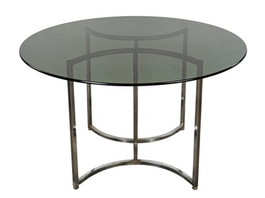 Mid 70's Chrome and Smoked Glass Table