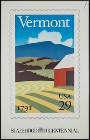 Sabra Field (VT 1935-) Statehood Bicentennial Poster