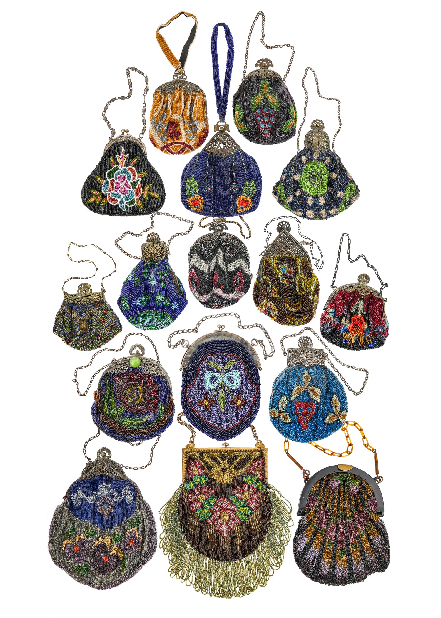 Collection of 16 Art Deco Beaded Handbags (1 of 2)